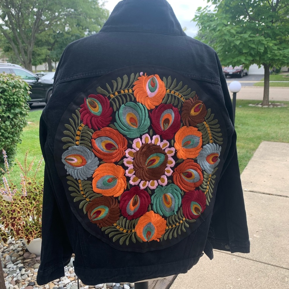 5 Star Rated New Bohemian Embroidered Denim Jean Jacket - Picture 14 of 17